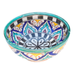 Handcrafted Moroccan Decorative Ceramic Bowl Traditional Pattern Design