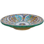 Handcrafted Moroccan Decorative Ceramic Plate Geometric Pattern - Image 2