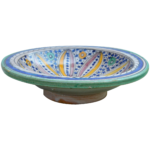 Handcrafted Moroccan Decorative Ceramic Plate Colorful Floral Pattern - Image 2