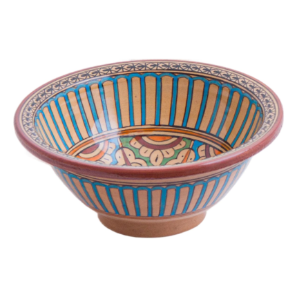 Handcrafted Moroccan Decorative Ceramic Bowl Colorful Traditional Design 2