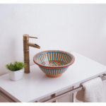 Handcrafted Moroccan Decorative Ceramic Bowl Colorful Traditional Design 2 - Image 3