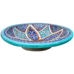 Handcrafted Moroccan Decorative Ceramic Plate Traditional Mosaic Pattern - Image 2