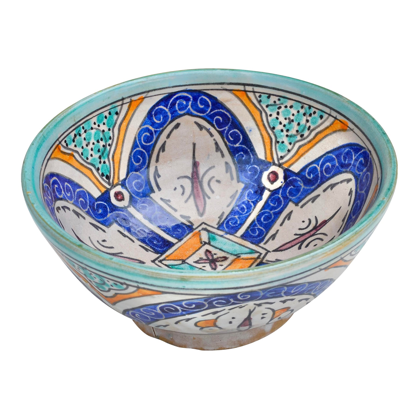 30 Handcrafted Moroccan Decorative Ceramic Bowl Artistic Floral Pattern - Image 1