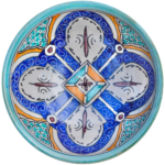 Handcrafted Moroccan Decorative Ceramic Bowl Artistic Floral Pattern - Image 2