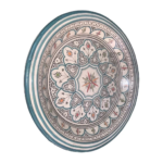 Handcrafted Moroccan Decorative Ceramic Plate Elegant Floral Mandala - Image 2