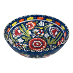 Handcrafted Moroccan Decorative Ceramic Bowl Colorful Floral Design